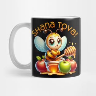 Cute Shana Tova Honey Bee with Apples Mug